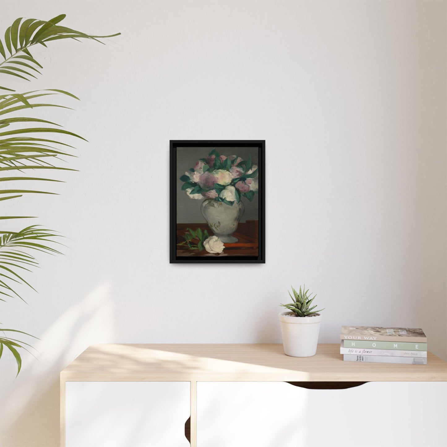 Manet, Édouard - Peonies (1864) - Matte Canvas, Framed