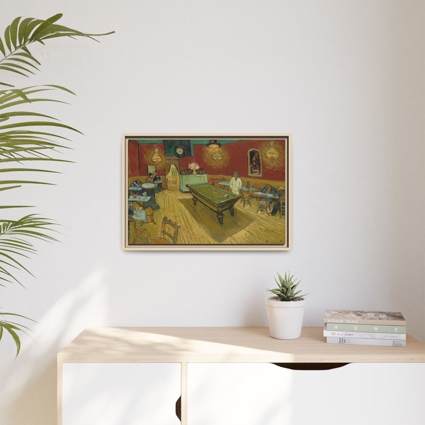 Van Gogh, Vincent - The Night Cafe (1888) - Matte Canvas, Framed