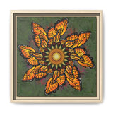 Monarch Butterfly Mandala - Framed Canvas