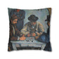 Cézanne, Paul - The Card Players (1892) - Faux Suede Square Pillowcase