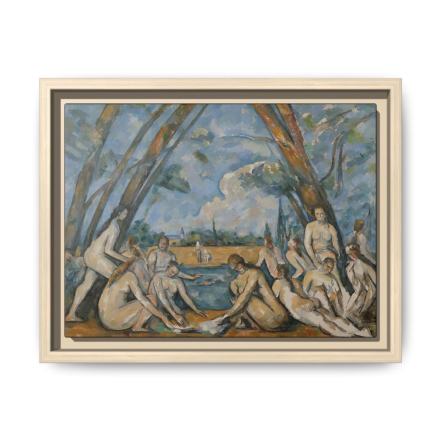 Cézanne, Paul - The Large Bathers (1906) - Matte Canvas, Framed