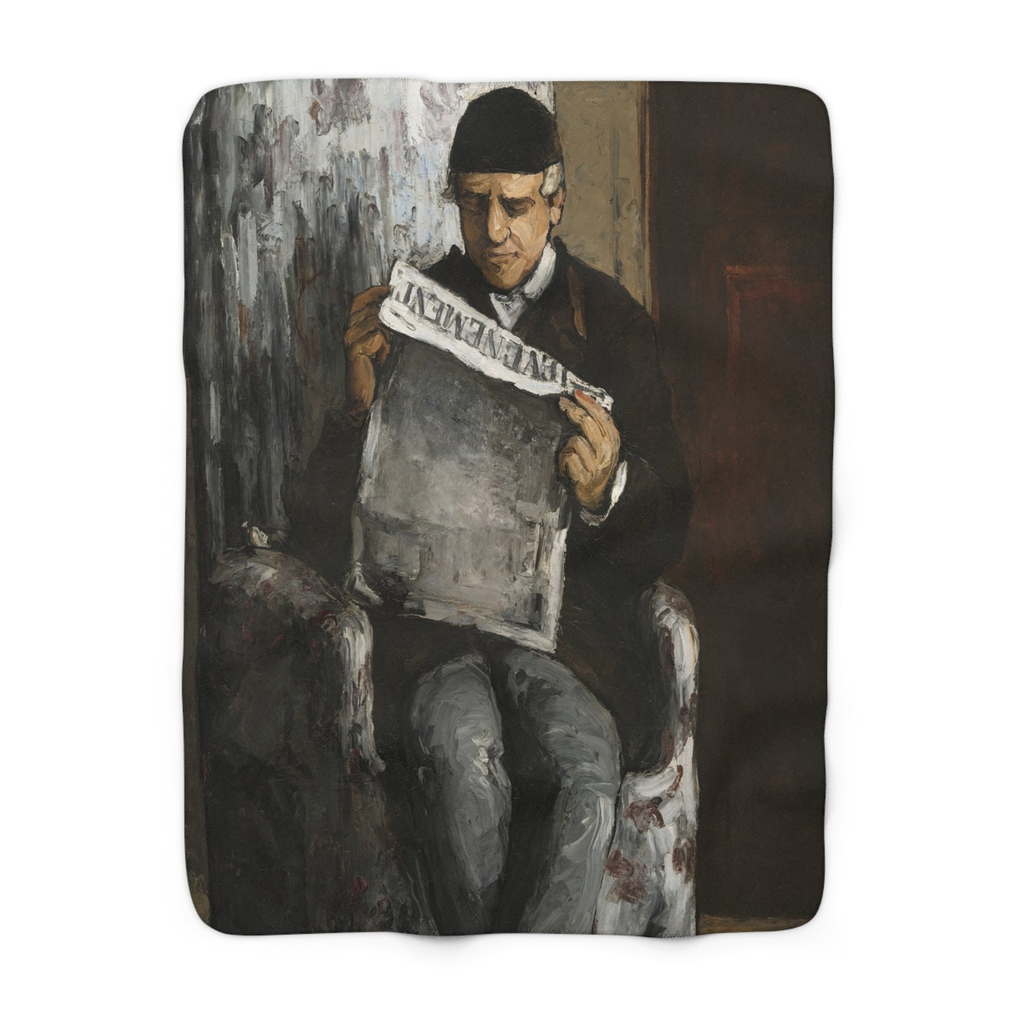 Cézanne, Paul - The Artist’s Father (1866) - Sherpa Fleece Blanket