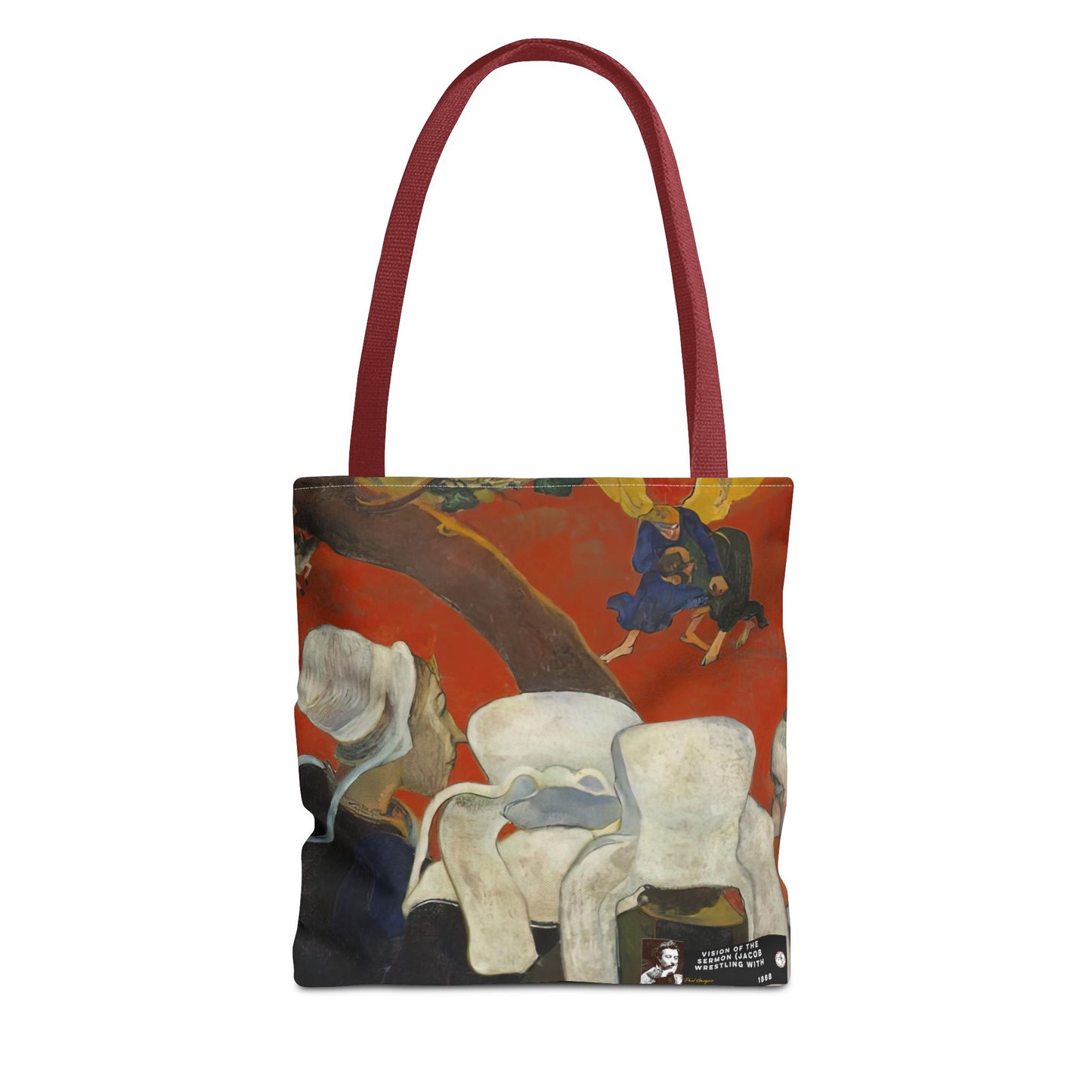 Gauguin, Paul - Vision of the Sermon (Jacob Wrestling with the Angel) (1888) - Tote Bag