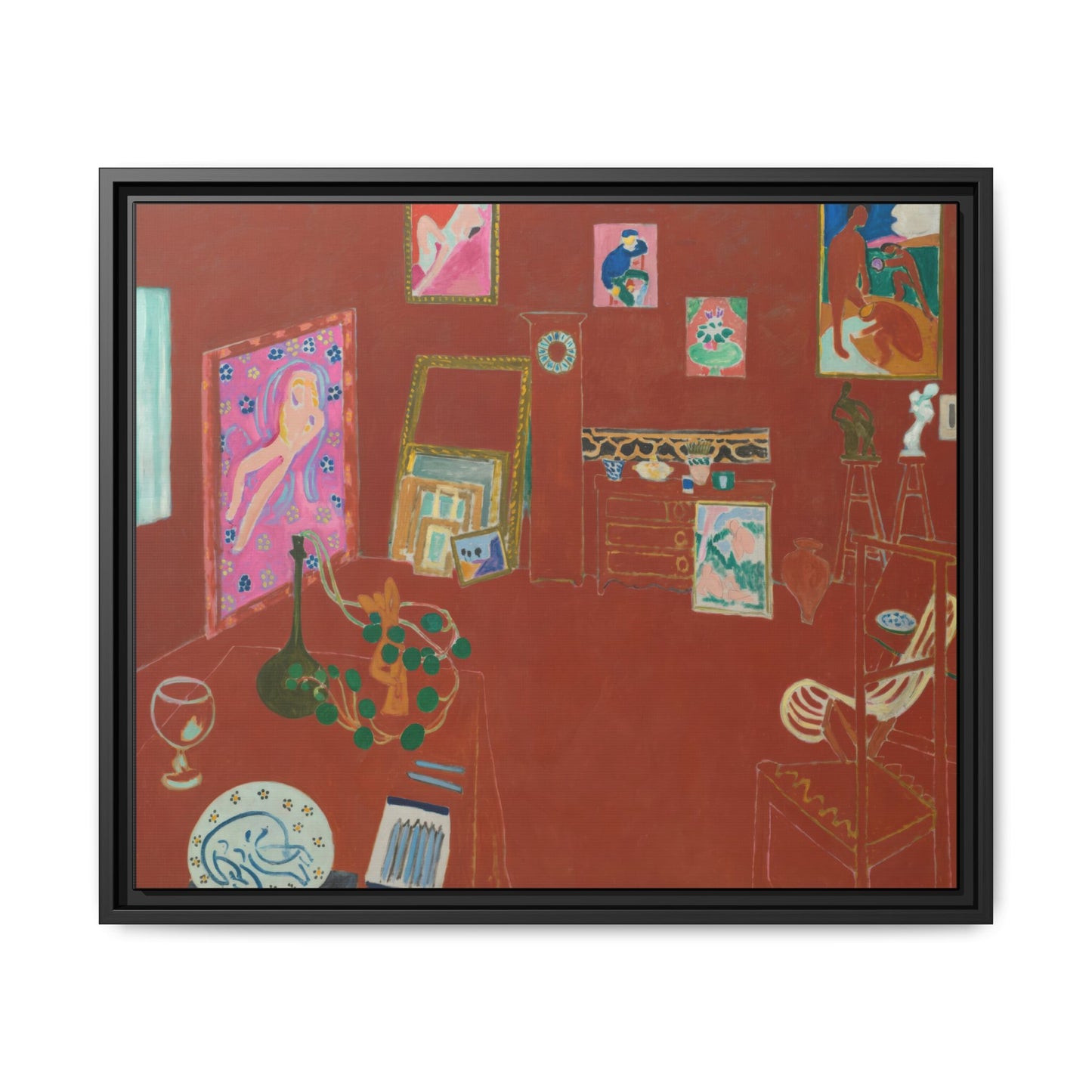 Matisse, Henri - The Red Studio (1911) - Matte Canvas, Framed