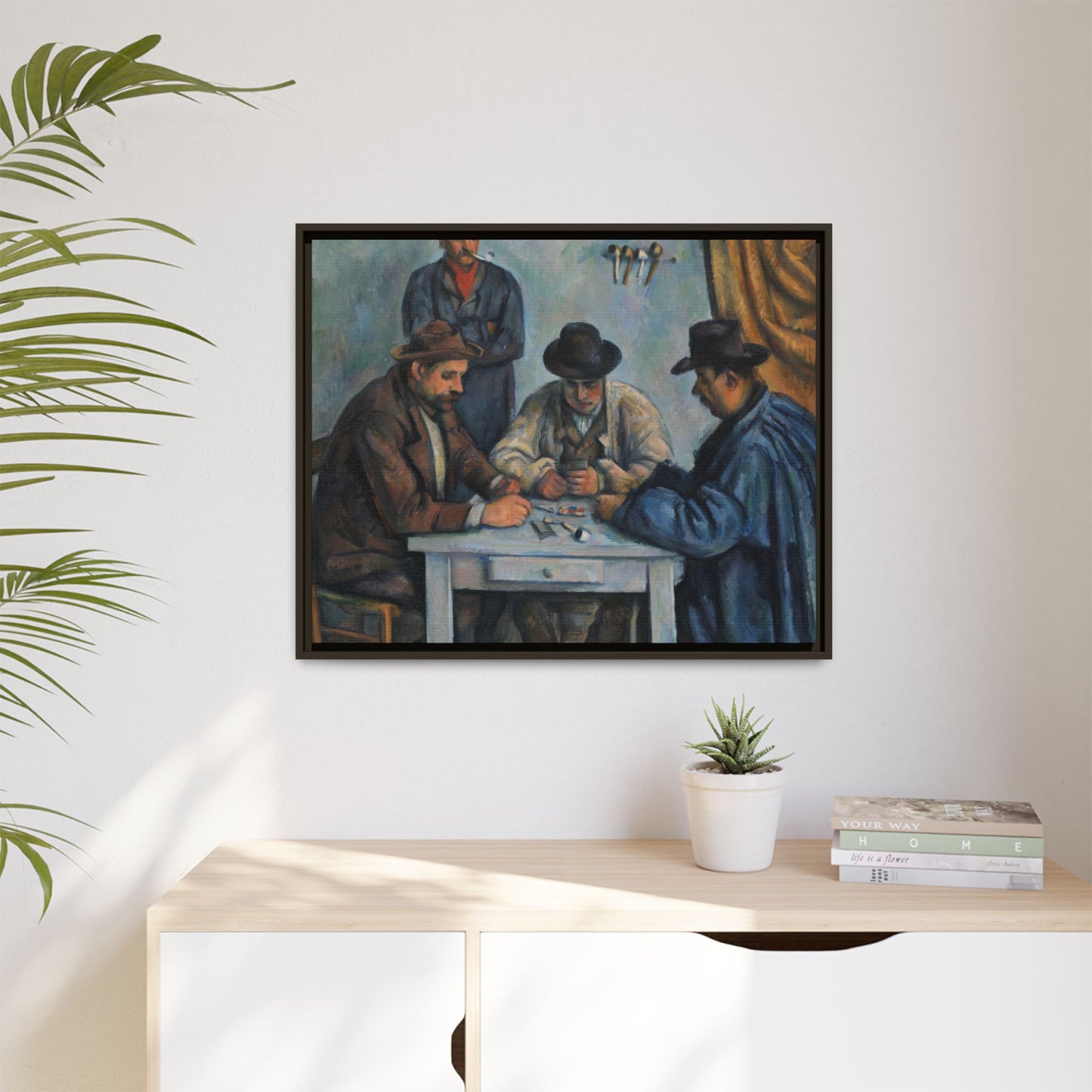 Cézanne, Paul - The Card Players (1892) - Matte Canvas, Framed