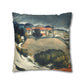 Cézanne, Paul - L’Estaque, Melting Snow (1870) - Suede Square Pillowcase