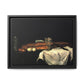 Cézanne, Paul - Still Life with Bread and Eggs (1865) - Matte Canvas, Framed