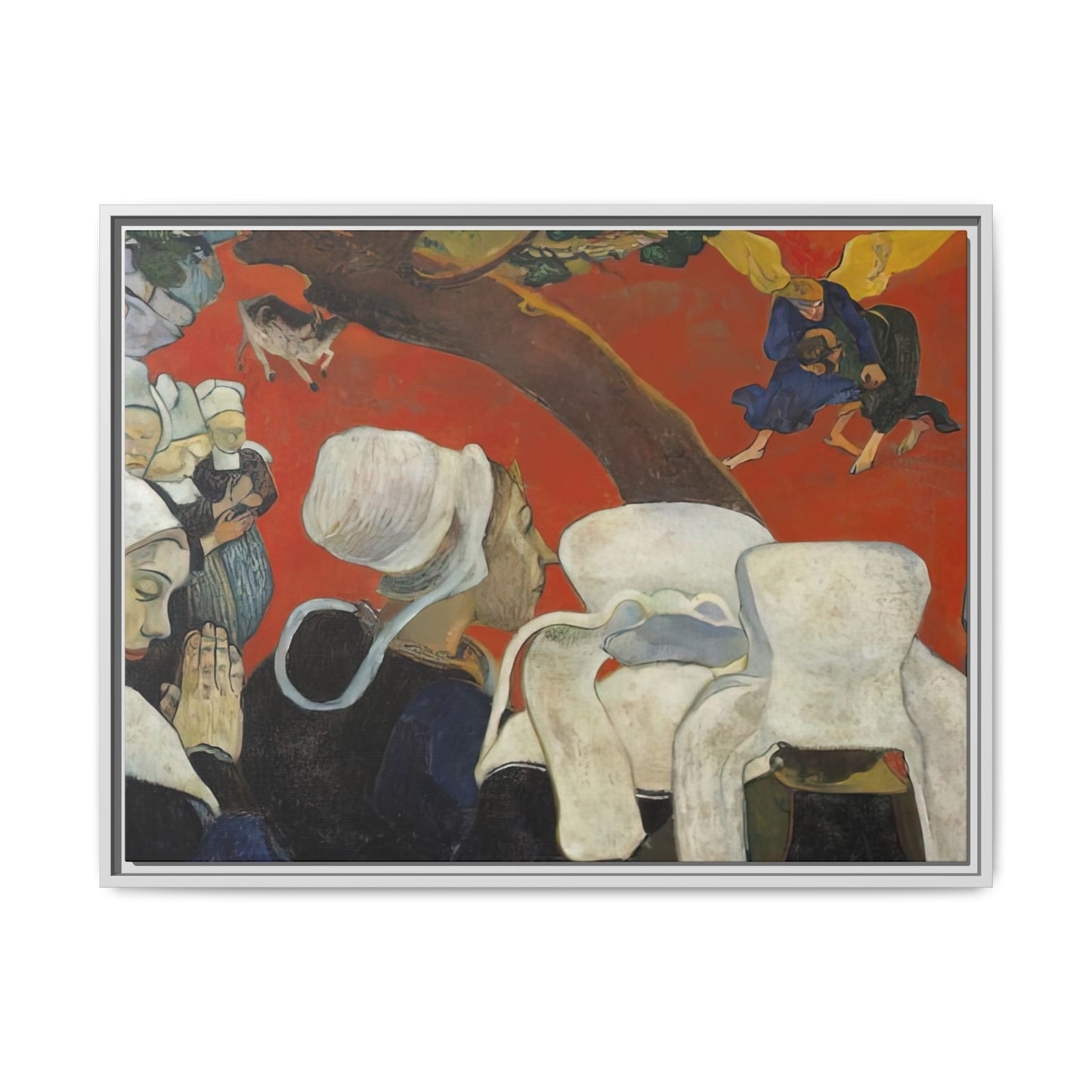 Gauguin, Paul - Vision of the Sermon (Jacob Wrestling with the Angel) (1888) - Matte Canvas, Framed