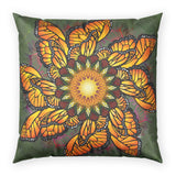 Monarch Butterfly Mandala - Poly Velvet Pillow