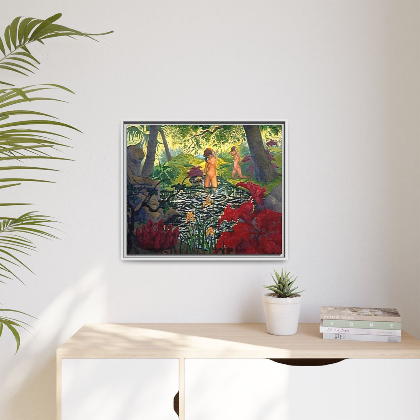 Ranson, Paul - The Lotus Bather (1906) - Matte Canvas, Framed