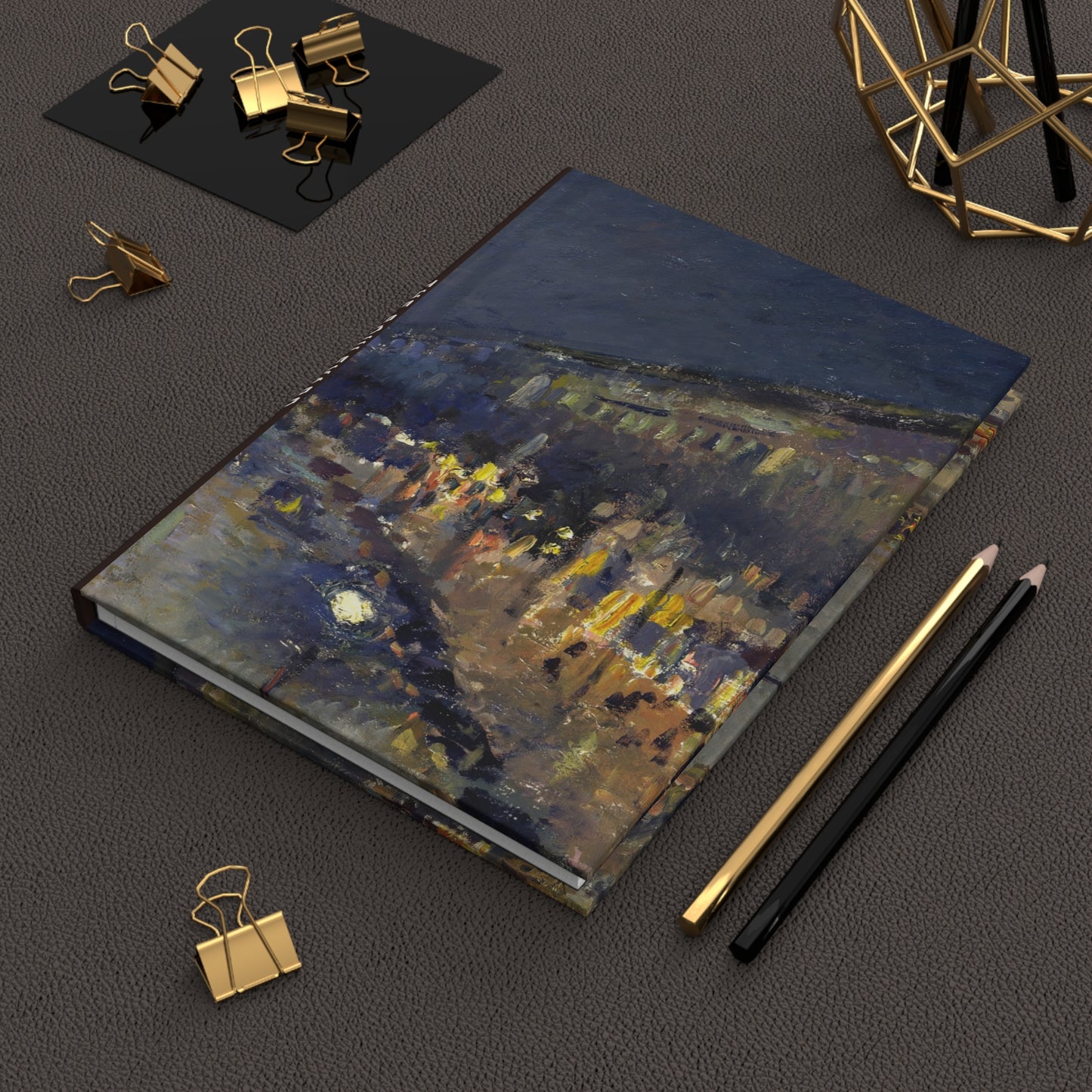 Pissarro, Camille - The Boulevard Montmartre At Night (1897) - Hardcover Journal Matte