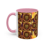 Lion Summer Mandala - Colorful Accent Mugs