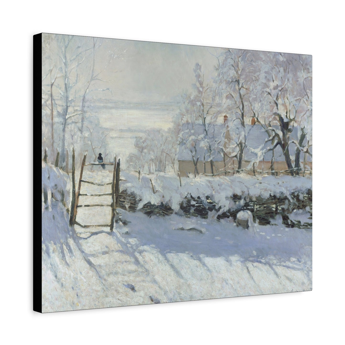 Monet, Claude - The Magpie (1868) - Canvas Block, unframed