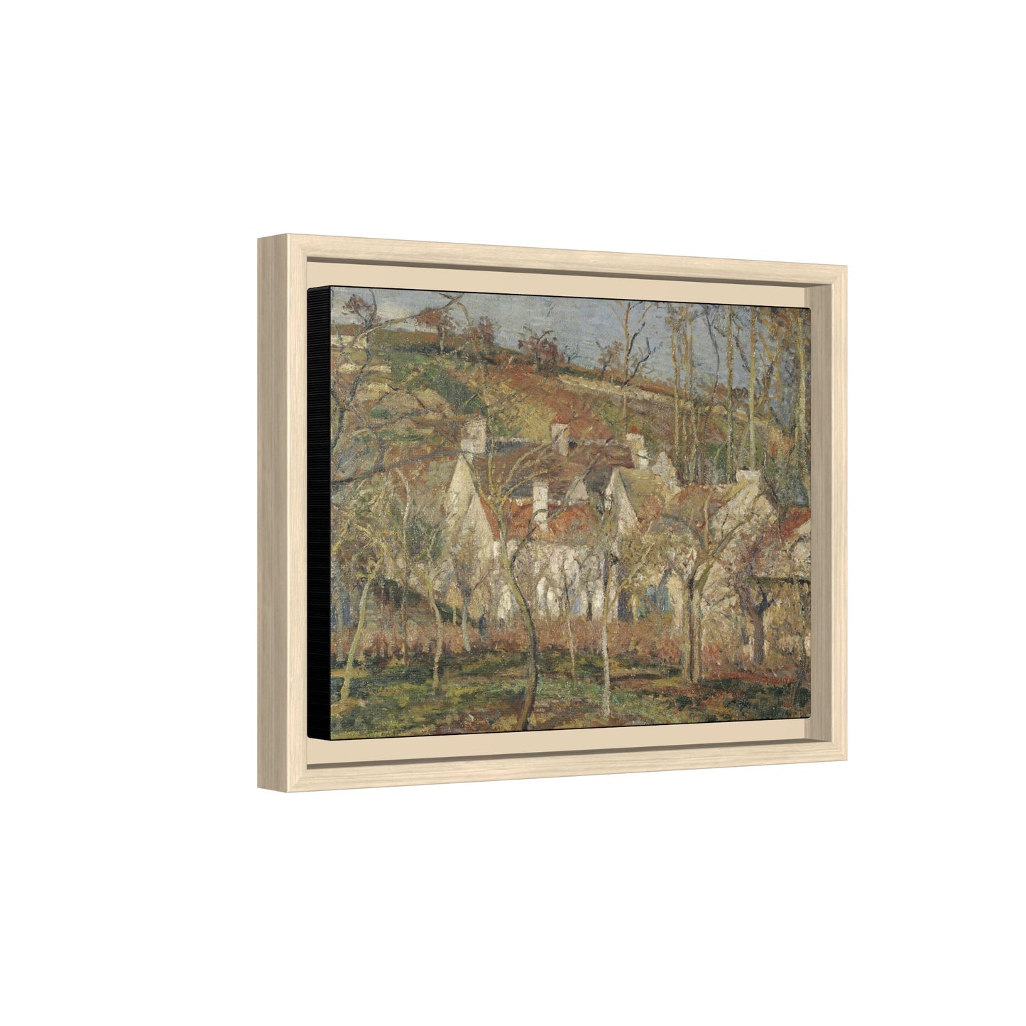 Pissarro, Camille - Red Roofs, Corner of a Village in Winter (1877) - Matte Canvas, Framed