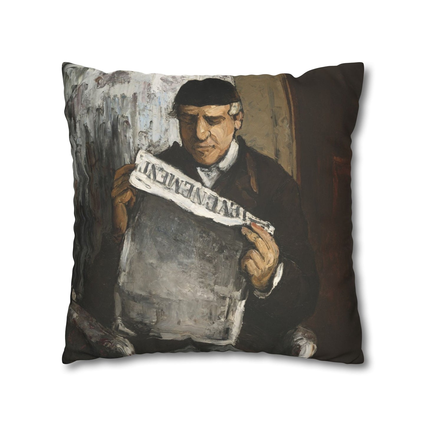 Cézanne, Paul - The Artist’s Father (1866) - Suede Square Pillowcase