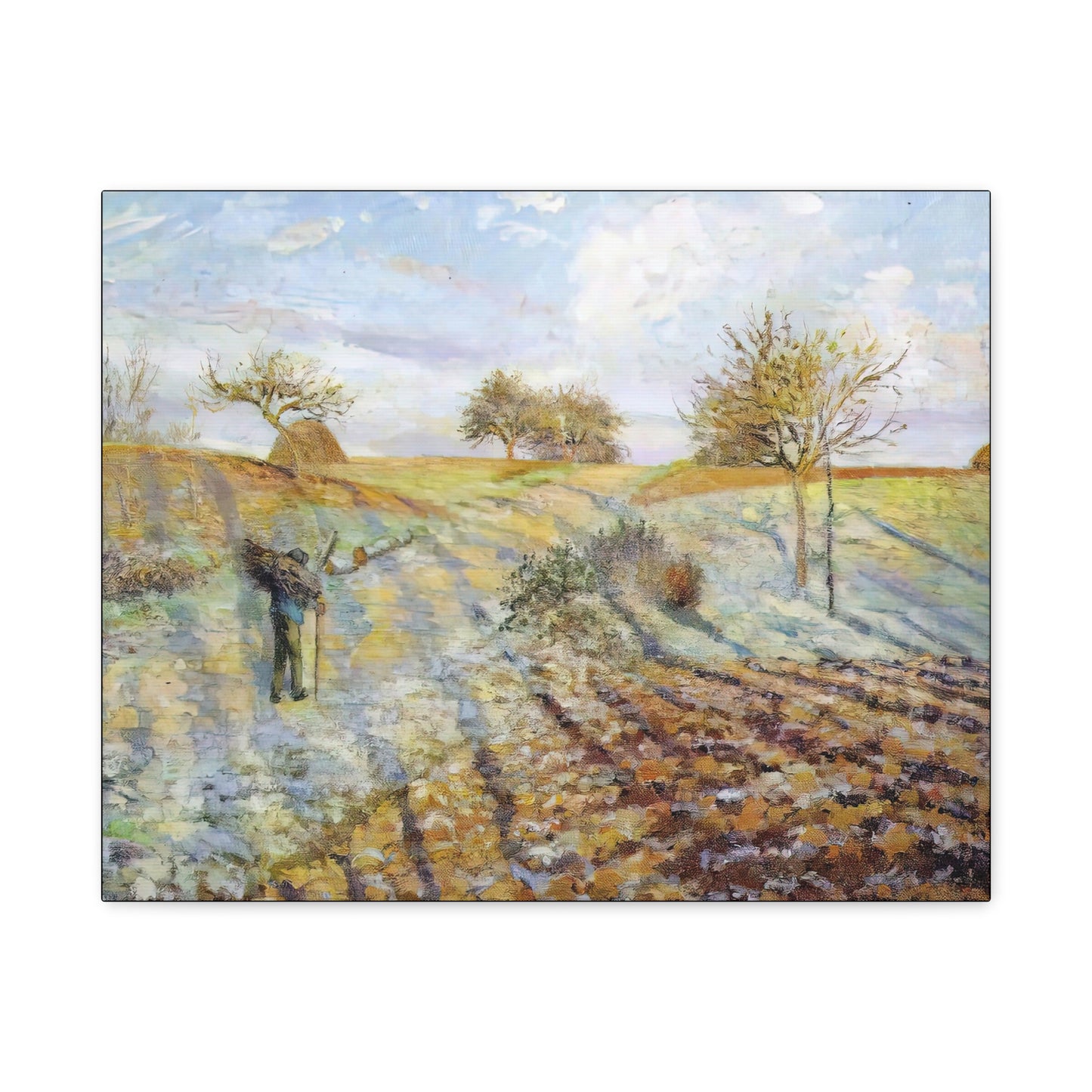 Pissarro, Camille - Hoarfrost (1873) - Canvas Block, unframed