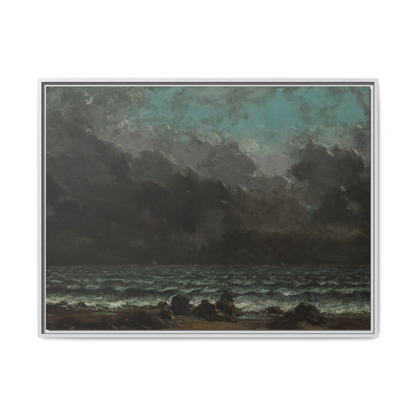 Courbet, Gustave - The Sea (1865) - Matte Canvas, Framed