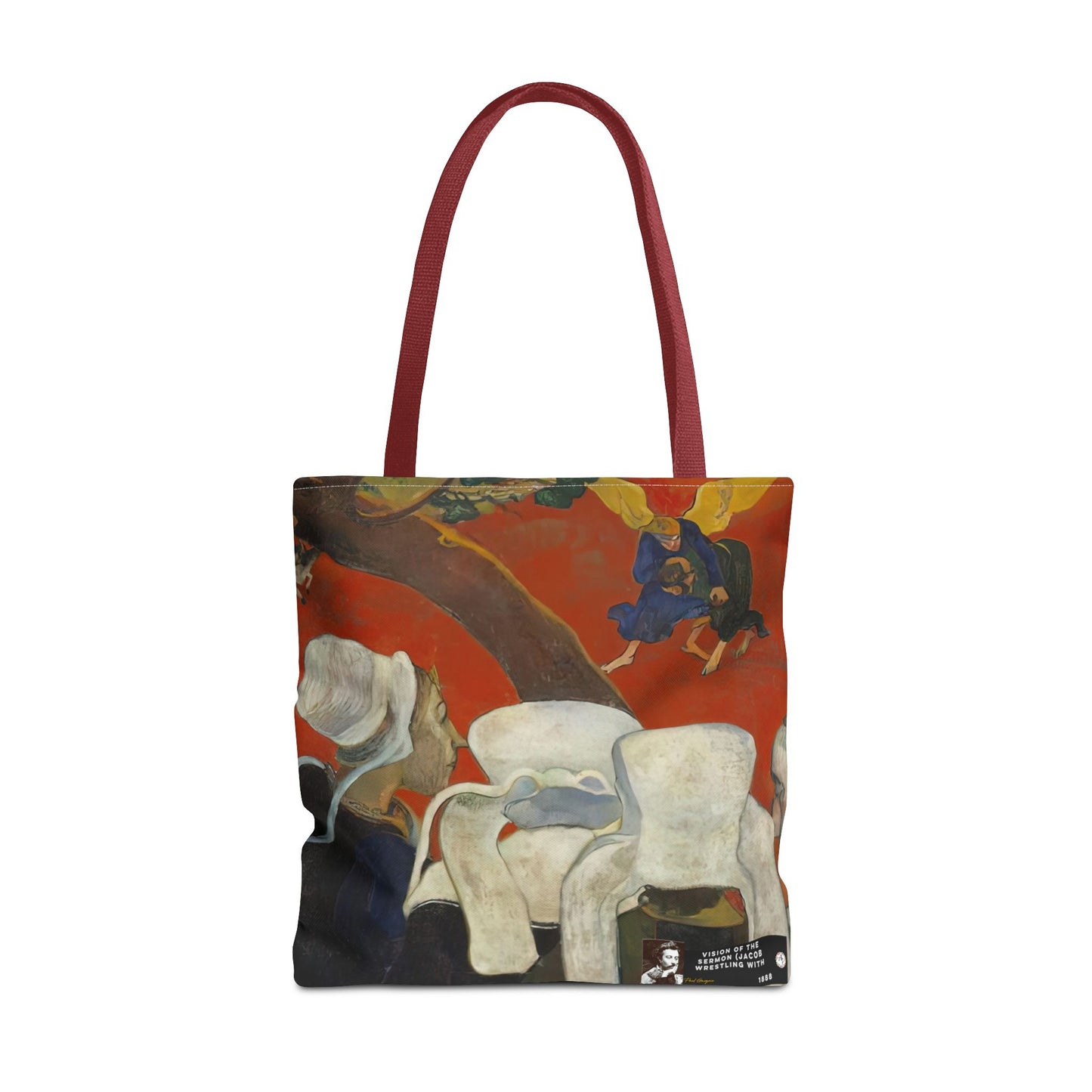 Gauguin, Paul - Vision of the Sermon (Jacob Wrestling with the Angel) (1888) - Tote Bag
