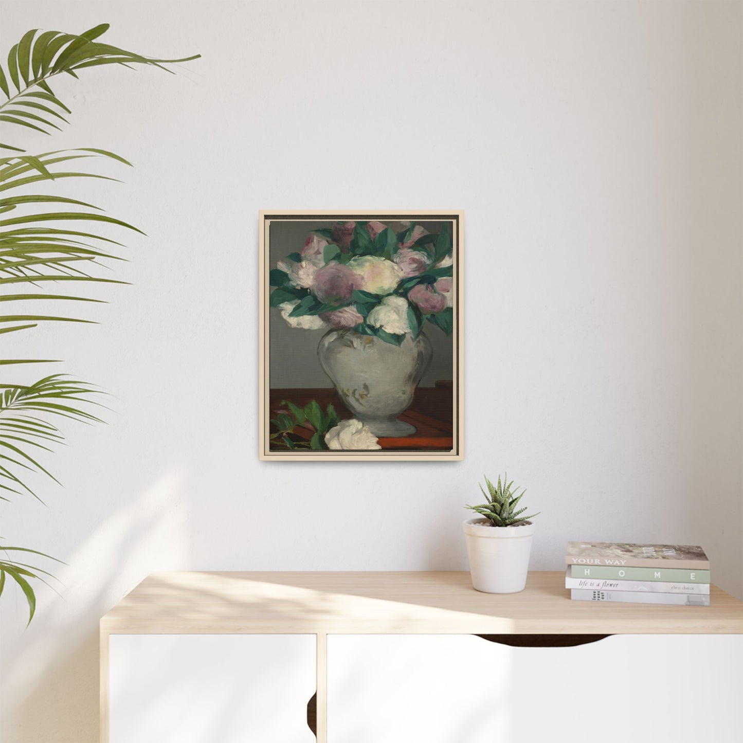 Manet, Édouard - Peonies (1864) - Matte Canvas, Framed