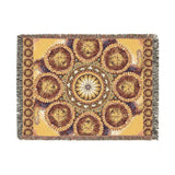 Lion Summer Mandala A - Woven Blanket
