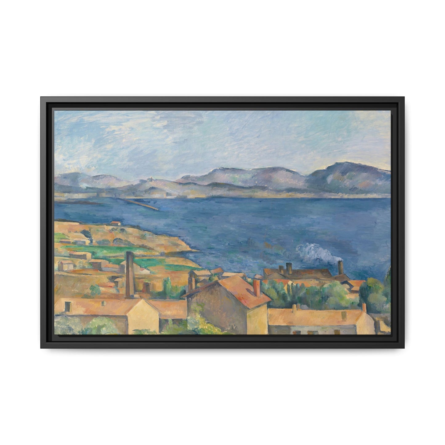 Cézanne, Paul - The Bay of Marseille, Seen from L'Estaque (1885) - Matte Canvas, Framed