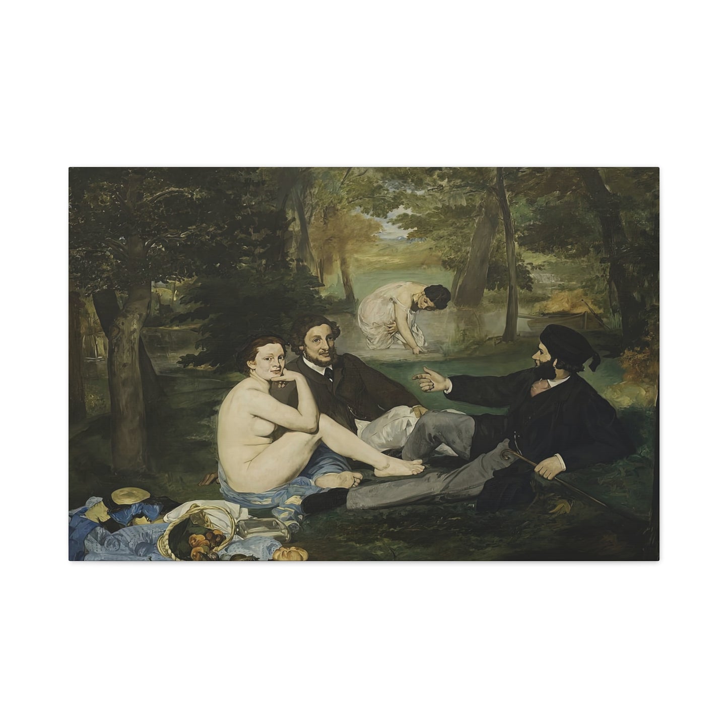 Manet, Édouard - Luncheon on the Grass (1863) - Canvas Block, unframed