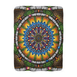 Emerald Arrows Mandala - Sherpa Fleece Blanket