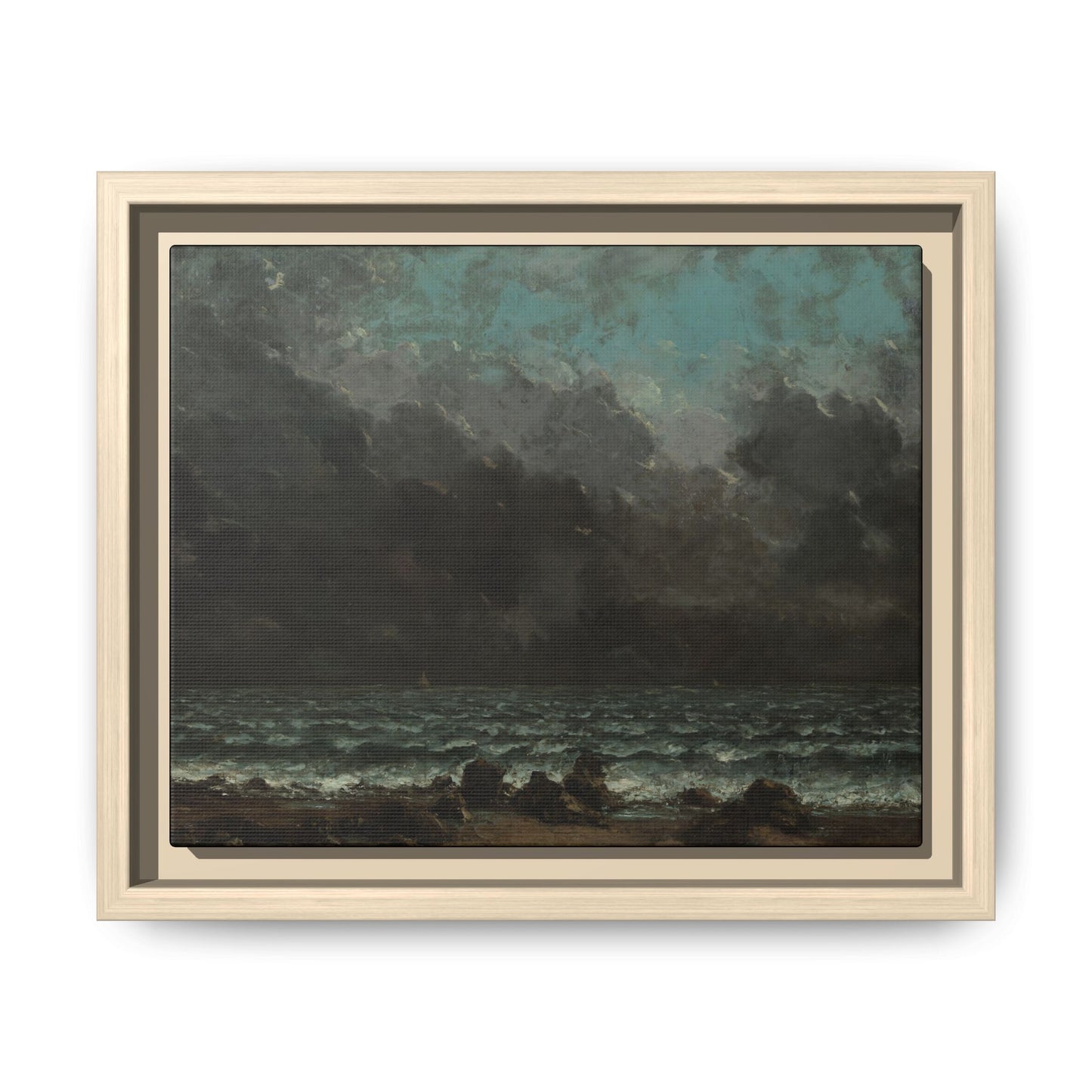 Courbet, Gustave - The Sea (1865) - Matte Canvas, Framed