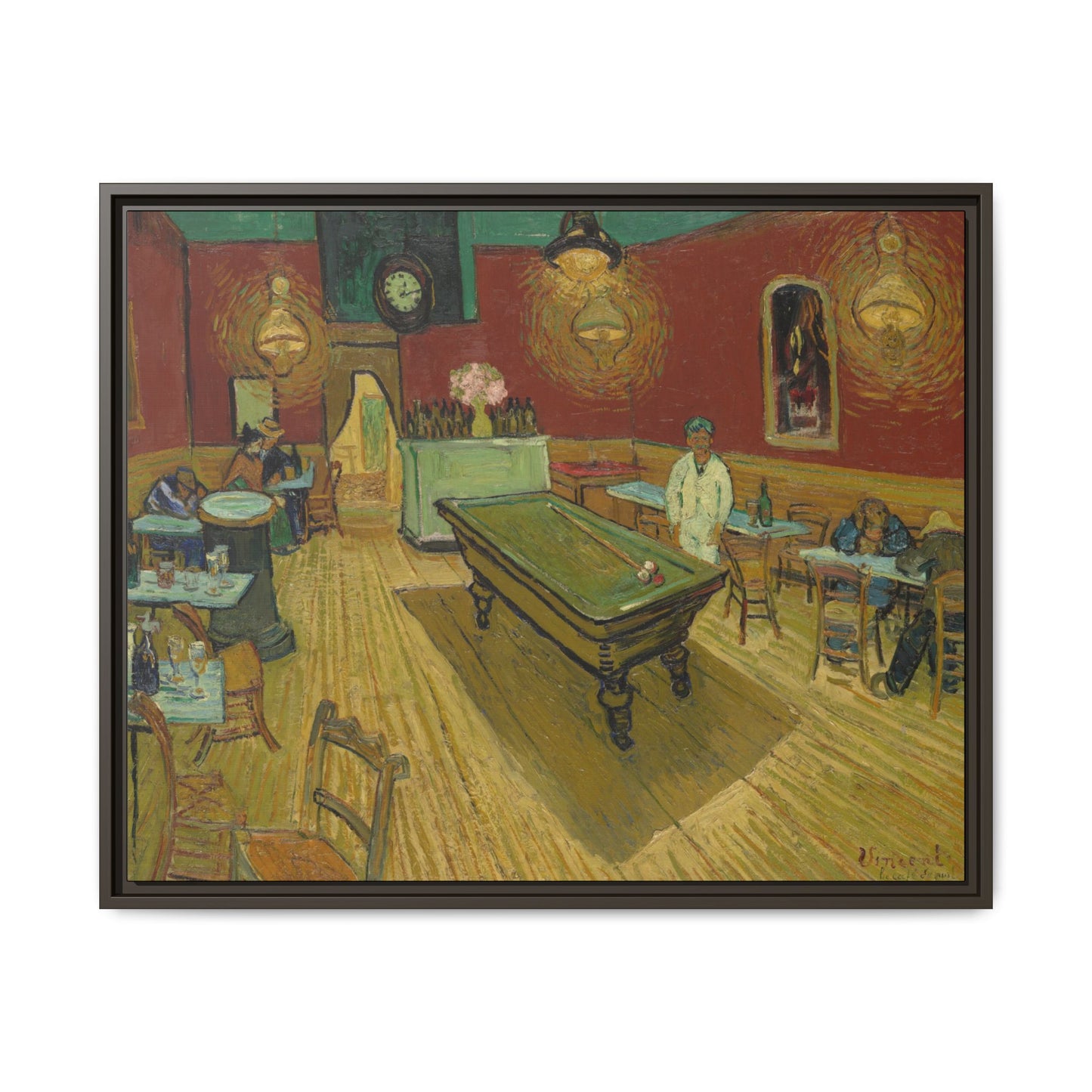 Van Gogh, Vincent - The Night Cafe (1888) - Matte Canvas, Framed