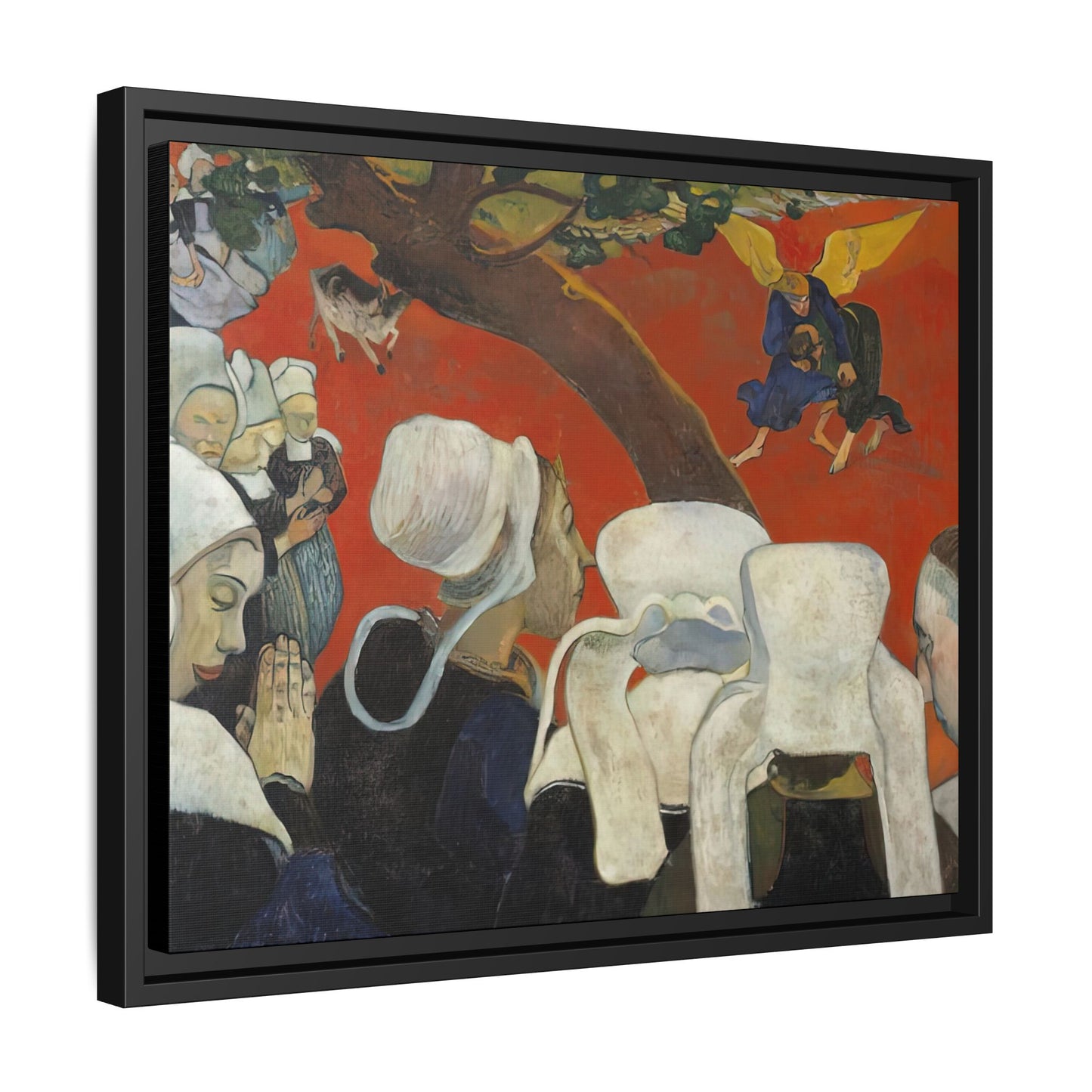 Gauguin, Paul - Vision of the Sermon (Jacob Wrestling with the Angel) (1888) - Matte Canvas, Framed