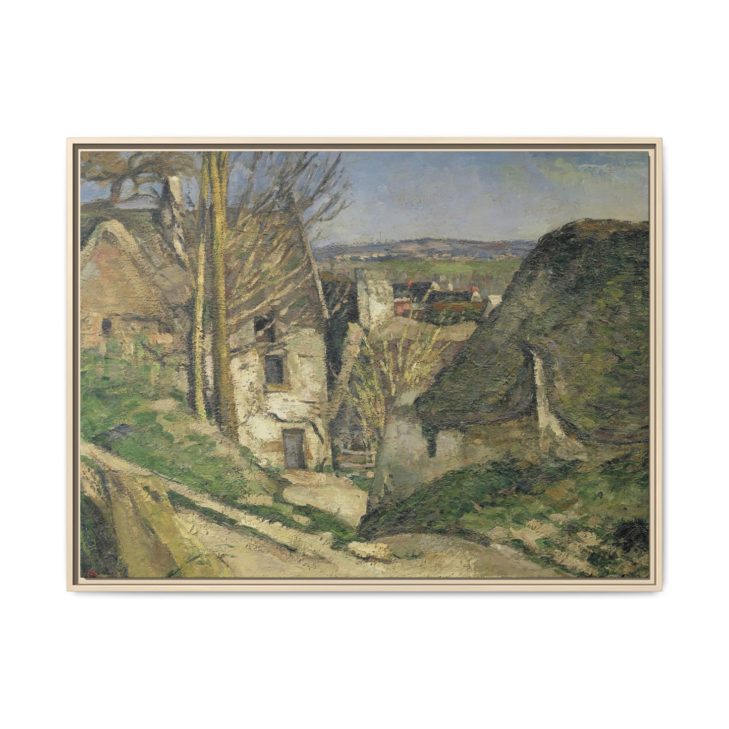 Cézanne, Paul - The House of the Hanged Man, Auvers-sur-Oise (1874) - Matte Canvas, Framed