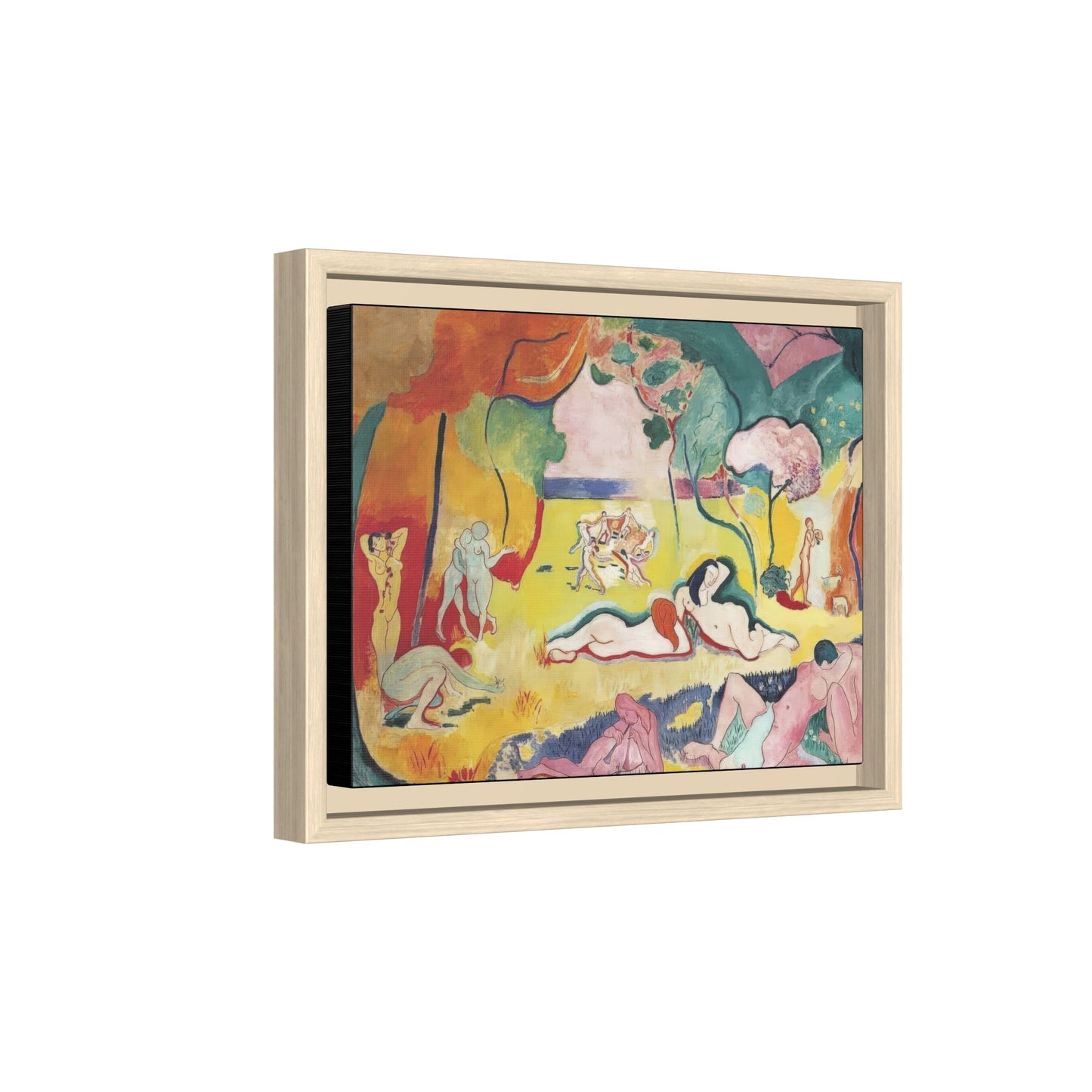 Matisse, Henri - The Joy of Life (1905) - Matte Canvas, Framed