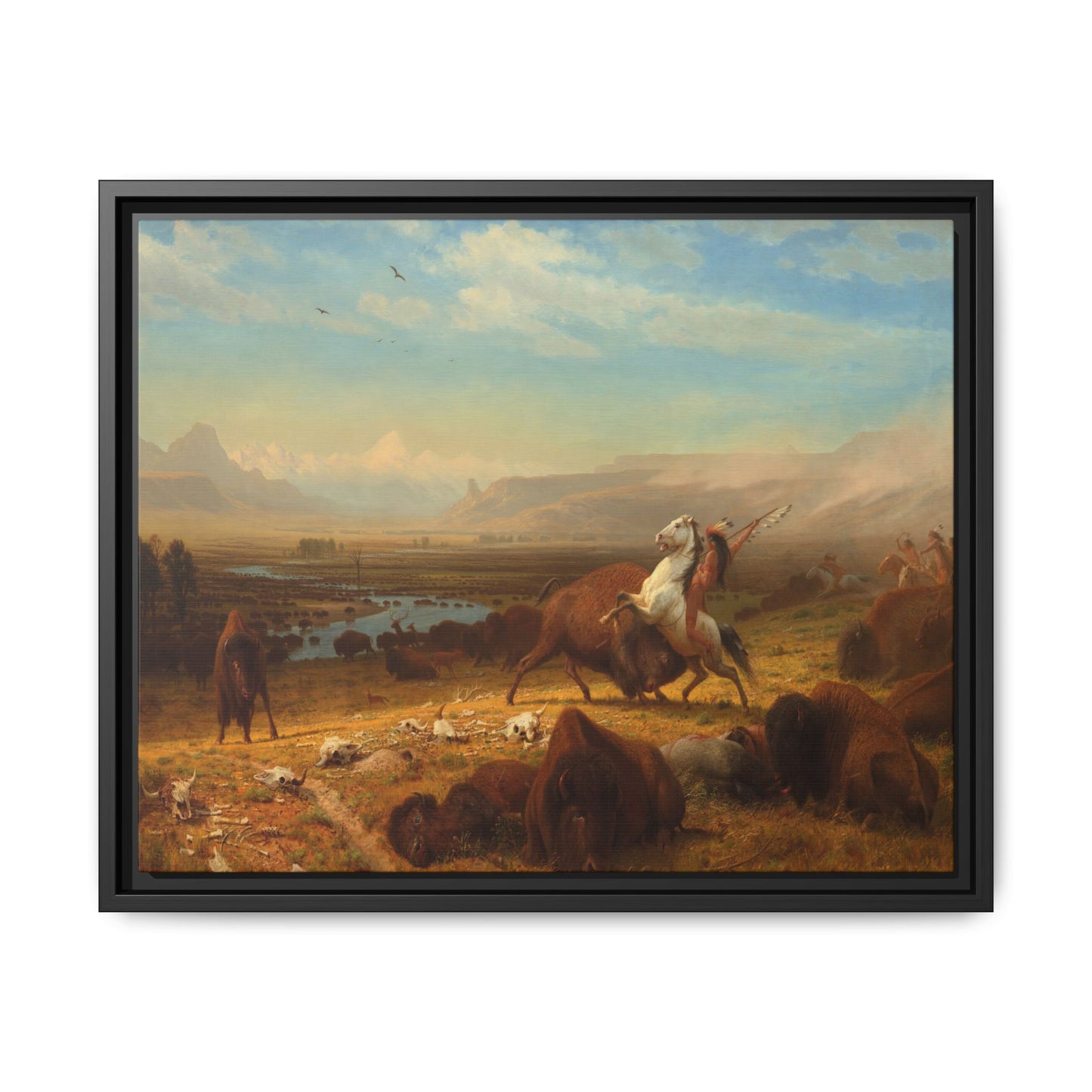 Bierstadt, Albert - The Last of the Buffalo  (1888) - Matte Canvas, Framed