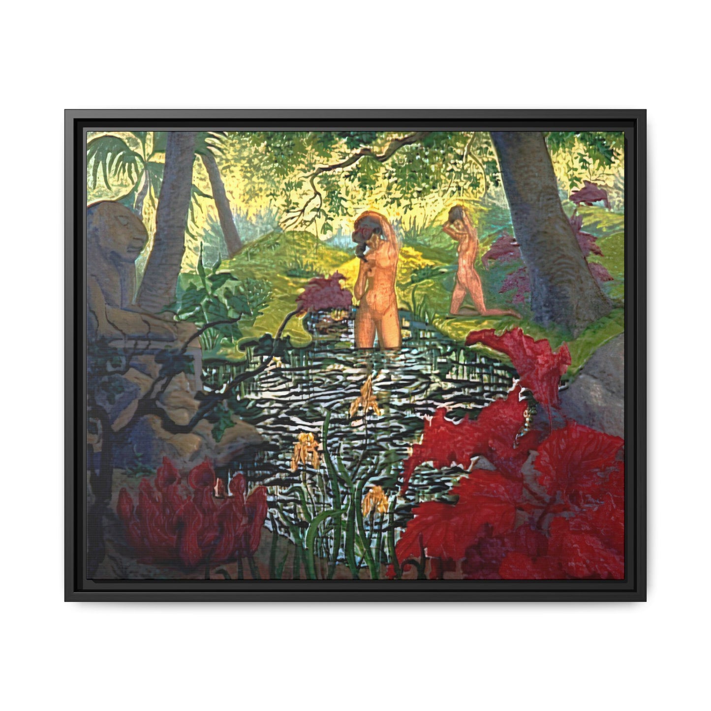 Ranson, Paul - The Lotus Bather (1906) - Matte Canvas, Framed