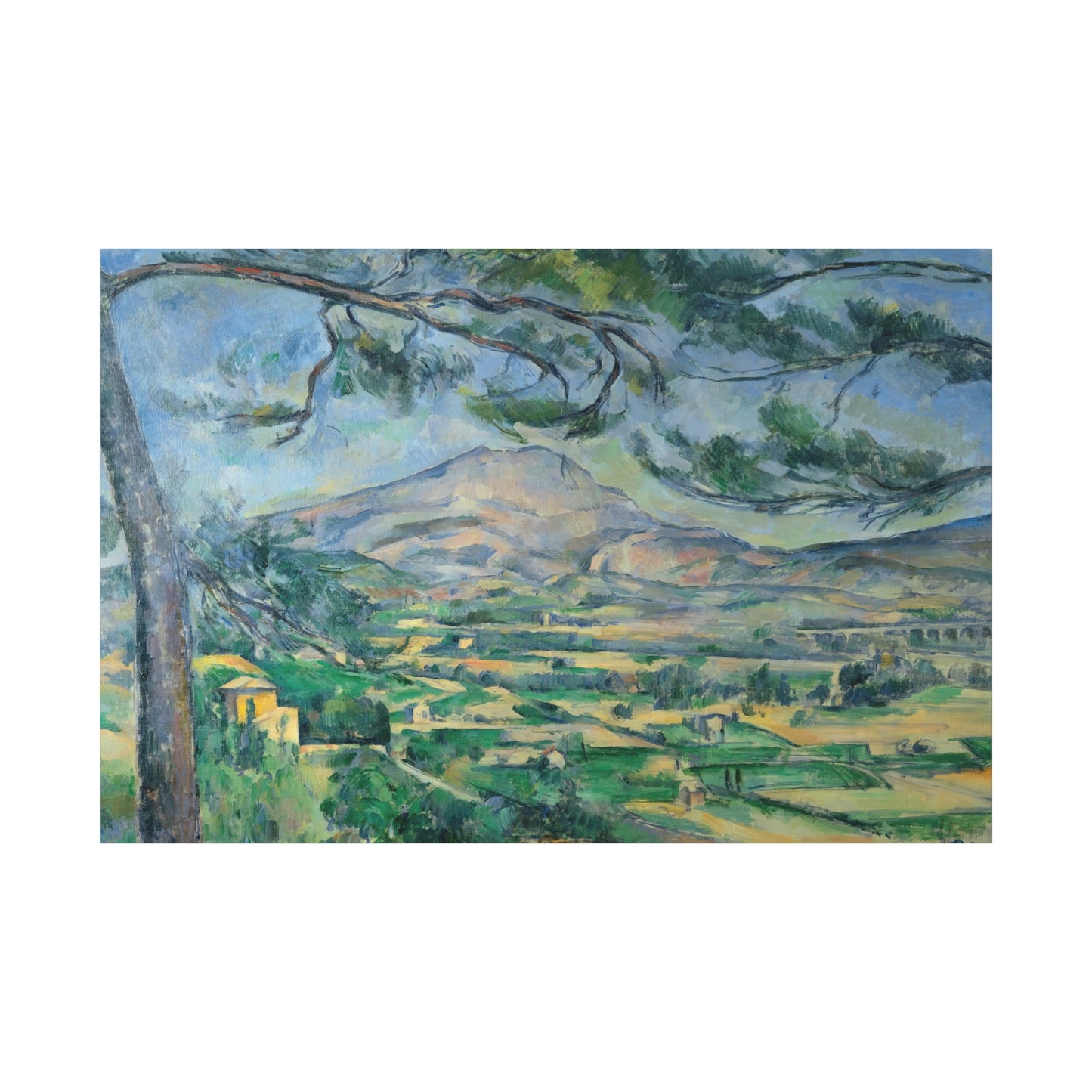 Cézanne, Paul - Mont Sainte-Victoire with Large Pine (1887) - Canvas Block, unframed