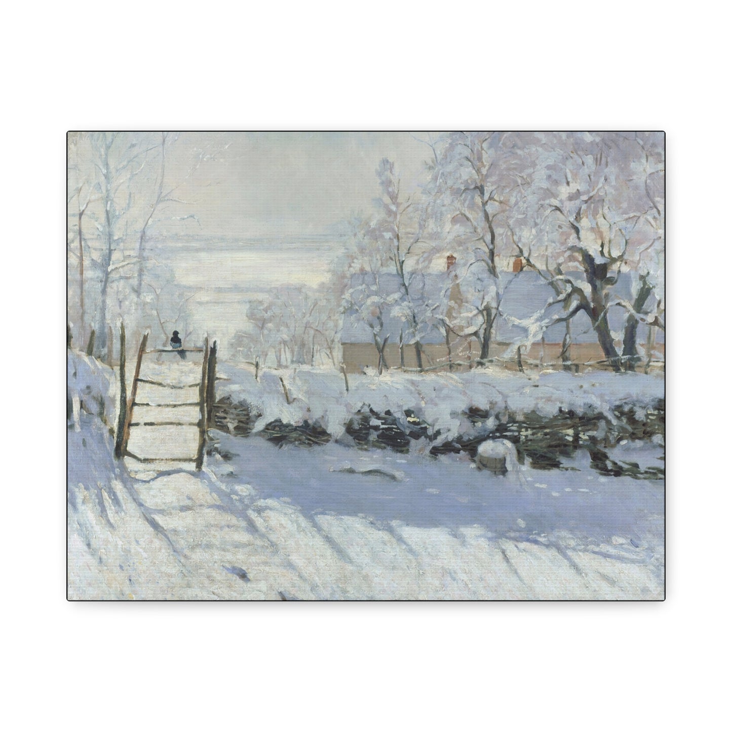 Monet, Claude - The Magpie (1868) - Canvas Block, unframed