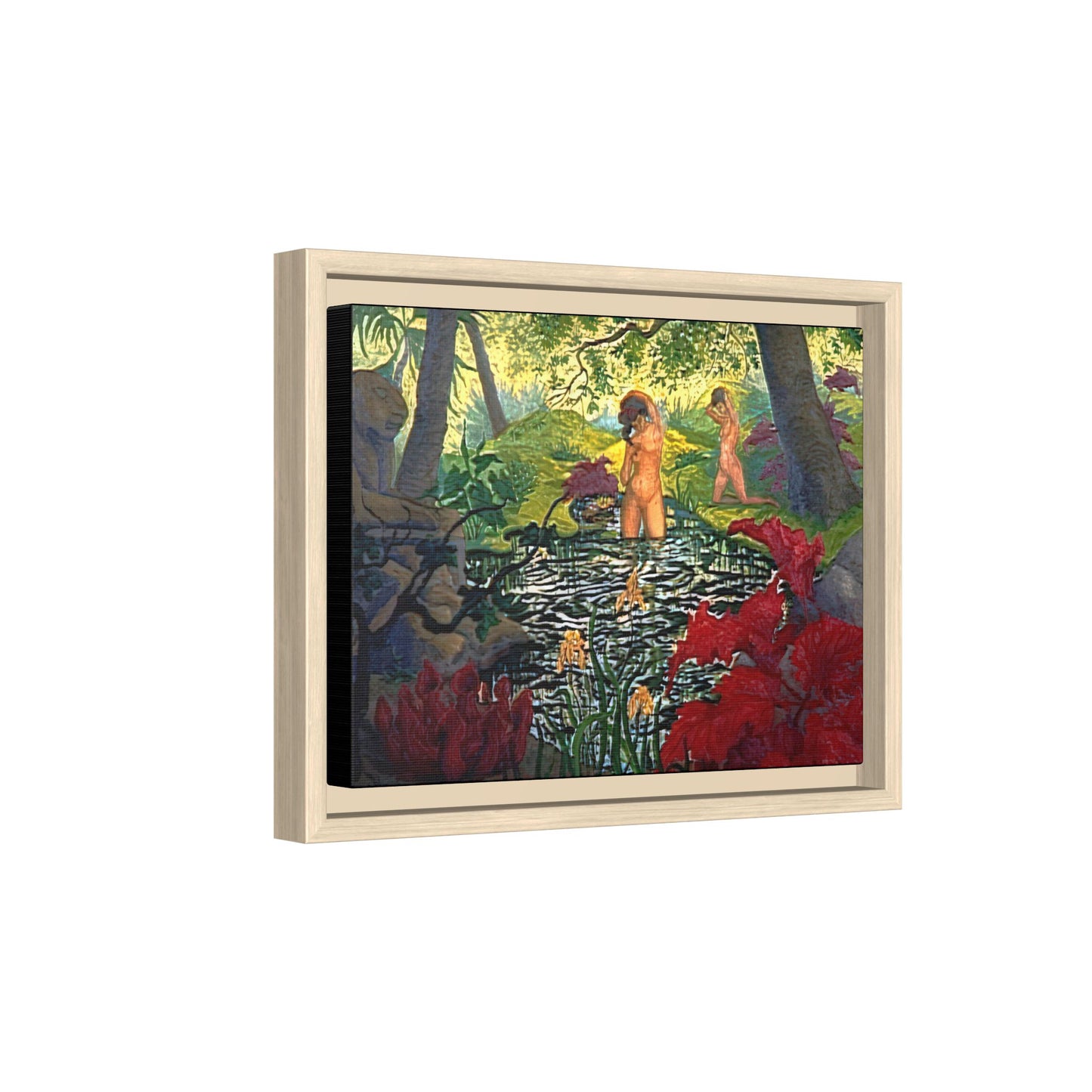 Ranson, Paul - The Lotus Bather (1906) - Matte Canvas, Framed