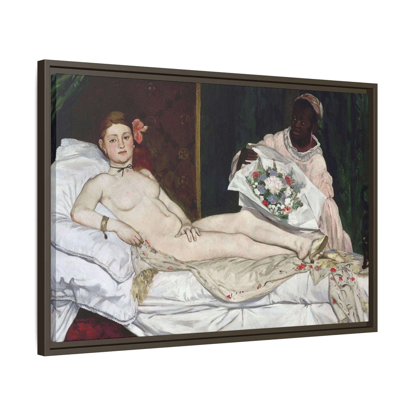 Manet, Édouard - Olympia (1870) - Matte Canvas, Framed