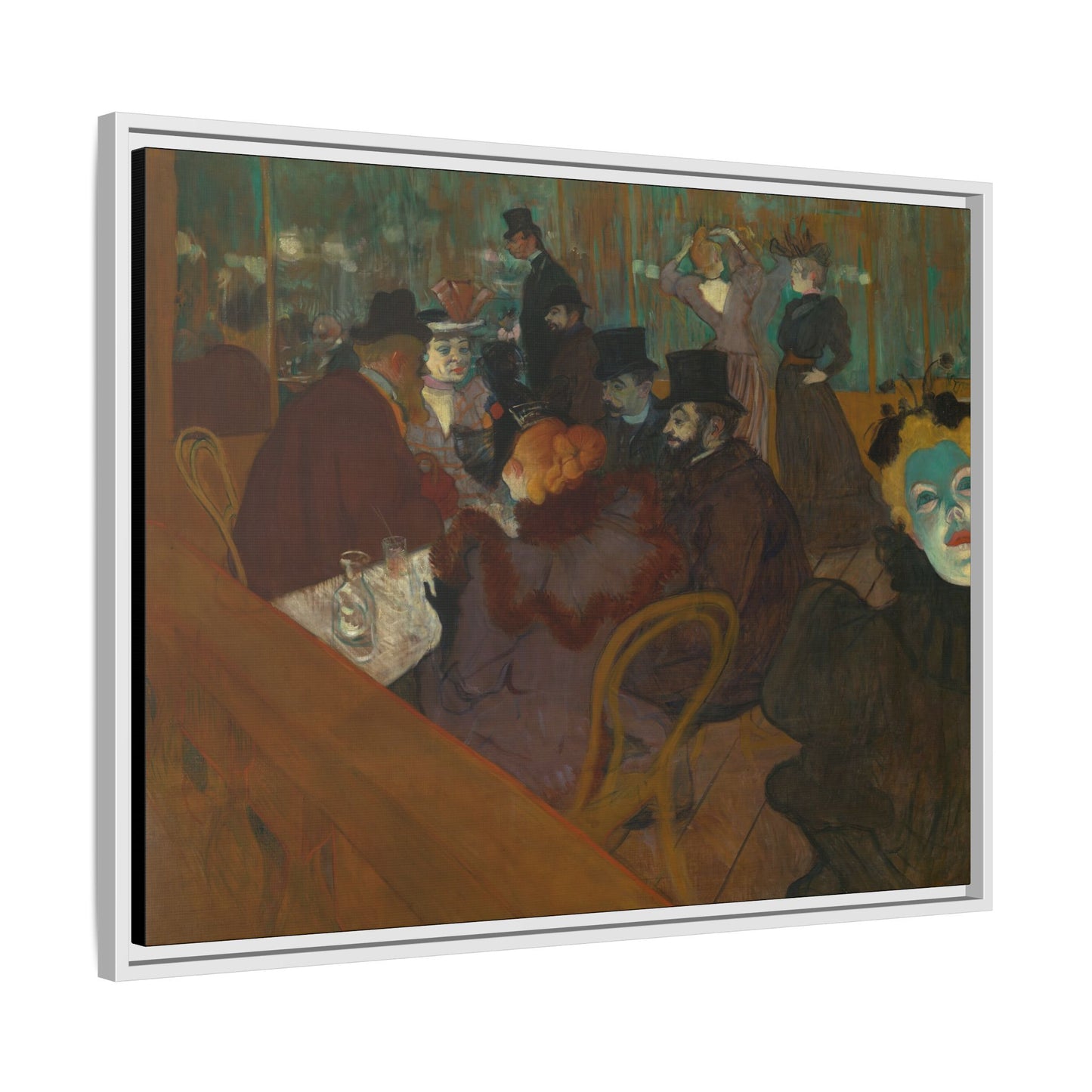 Toulouse-Lautrec, Henri - At the Moulin Rouge (1892) - Matte Canvas, Framed