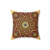 Lion Summer Mandala - Suede Square Pillow