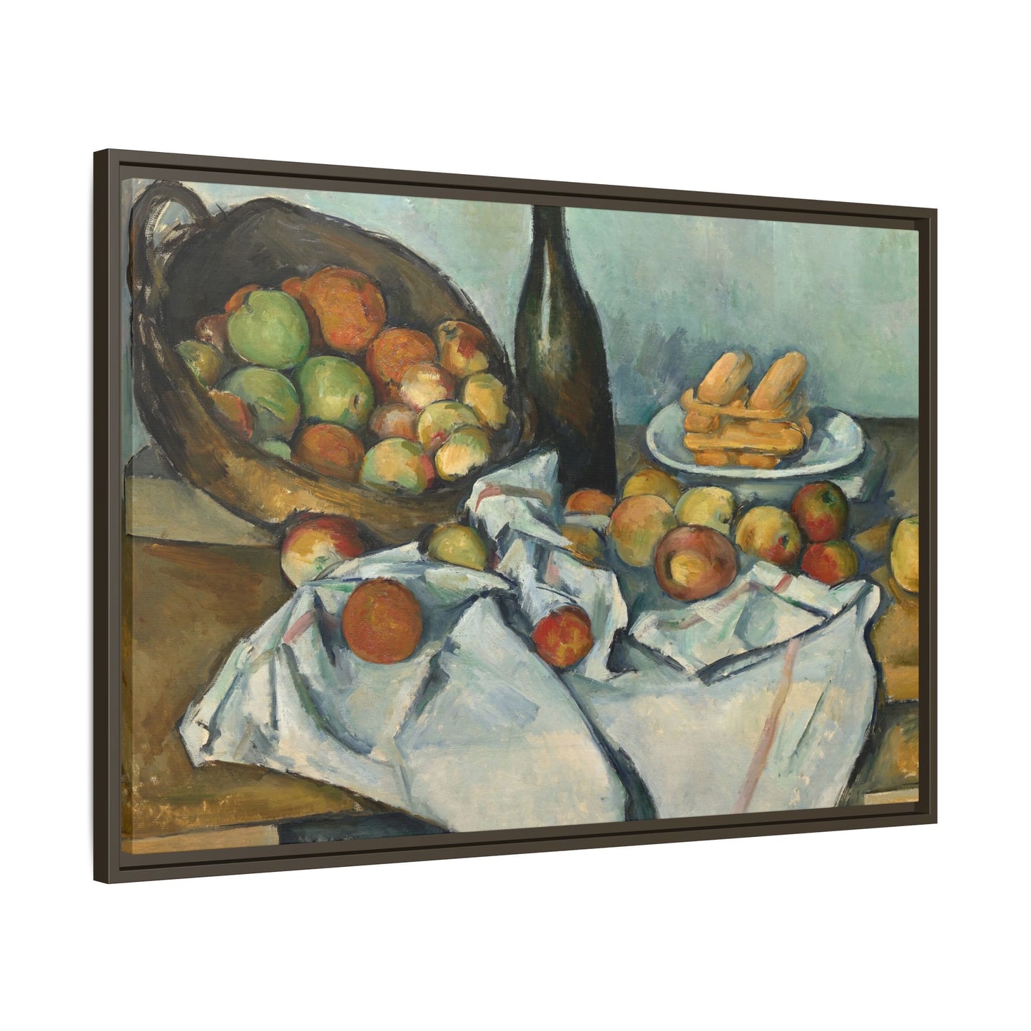Cézanne, Paul - Basket of Apples (1893) - Matte Canvas, Framed