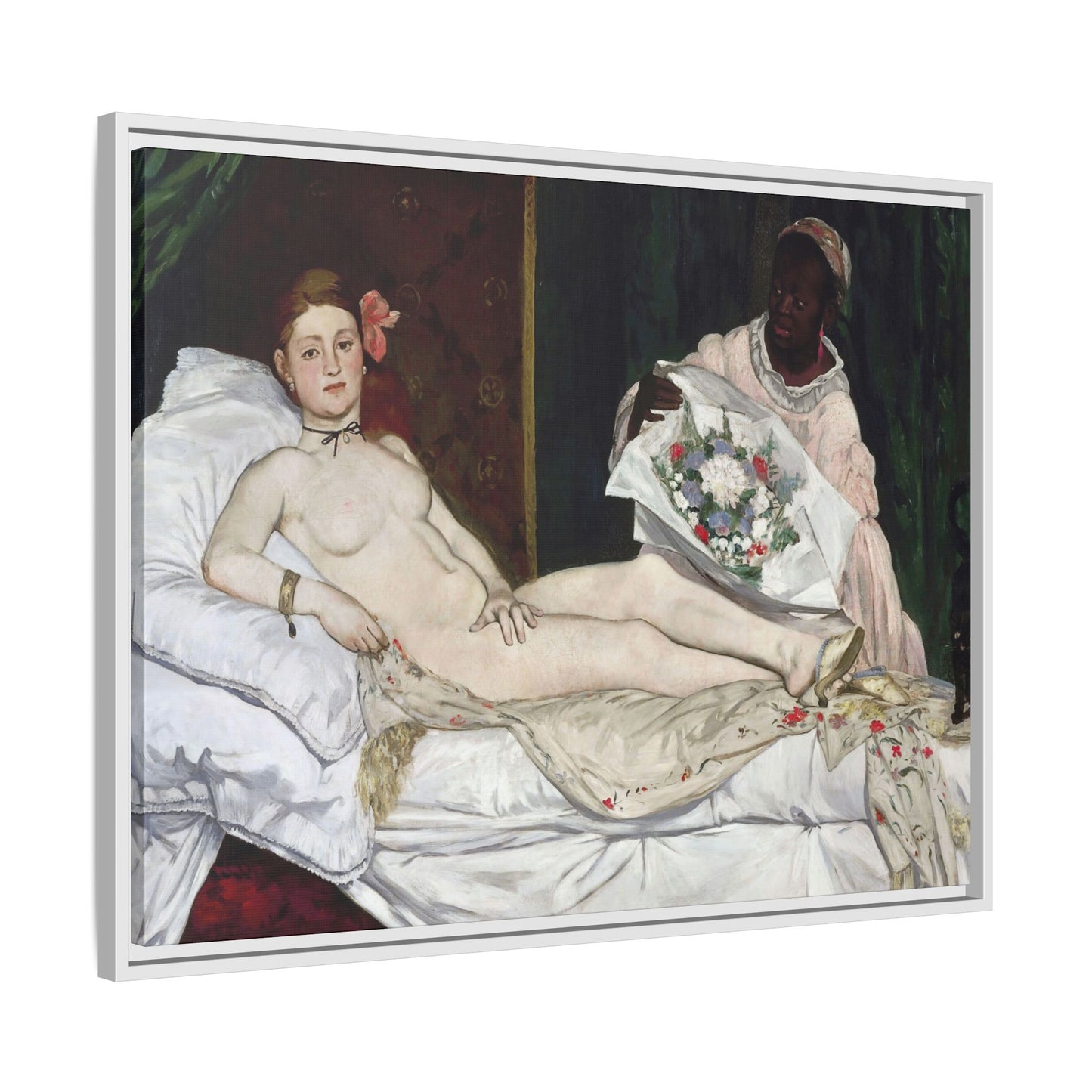 Manet, Édouard - Olympia (1870) - Matte Canvas, Framed