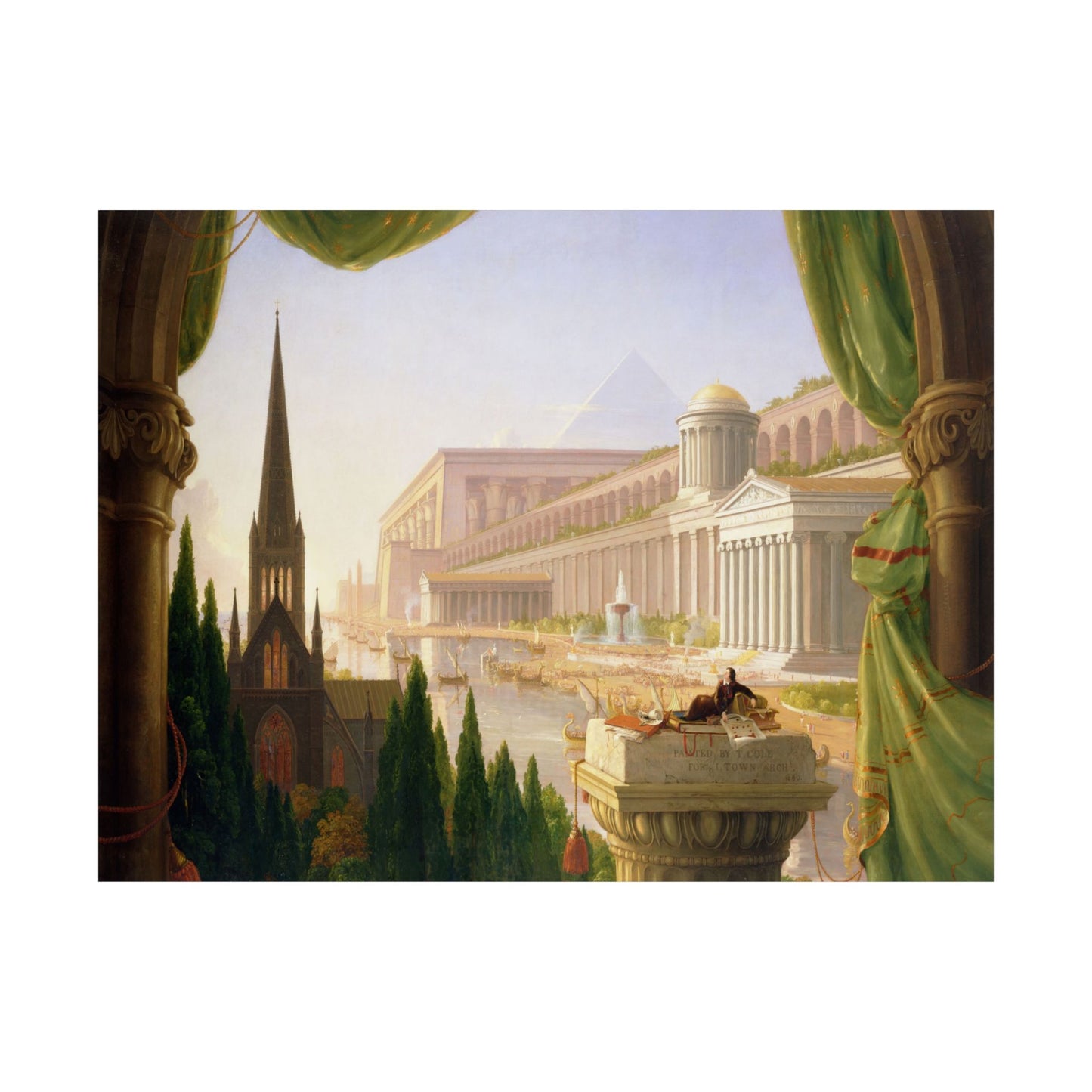 Cole. Thomas - The Architect’s Dream (1840) - Satin Posters