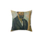 Cézanne, Paul - Portrait of the Artist with a Palette (1890) - Suede Square Pillow