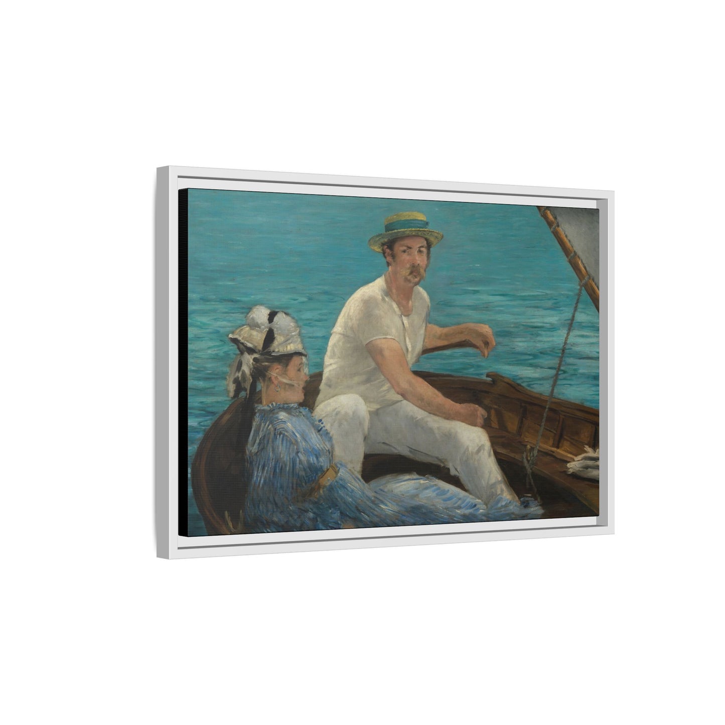 Manet, Édouard - Boating (1874) - Matte Canvas, Framed