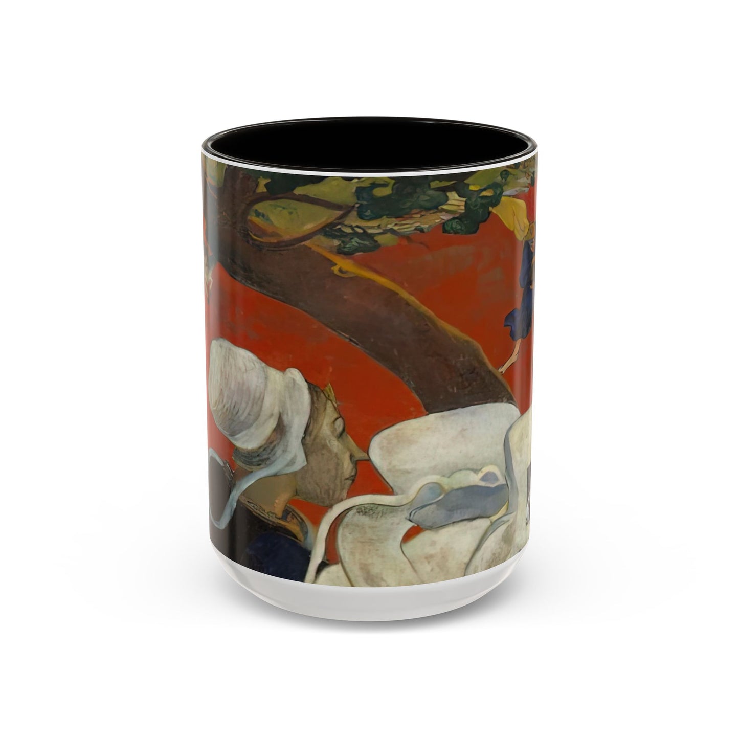 Gauguin, Paul - Vision of the Sermon (Jacob Wrestling with the Angel) (1888) - Colorful Accent Mugs