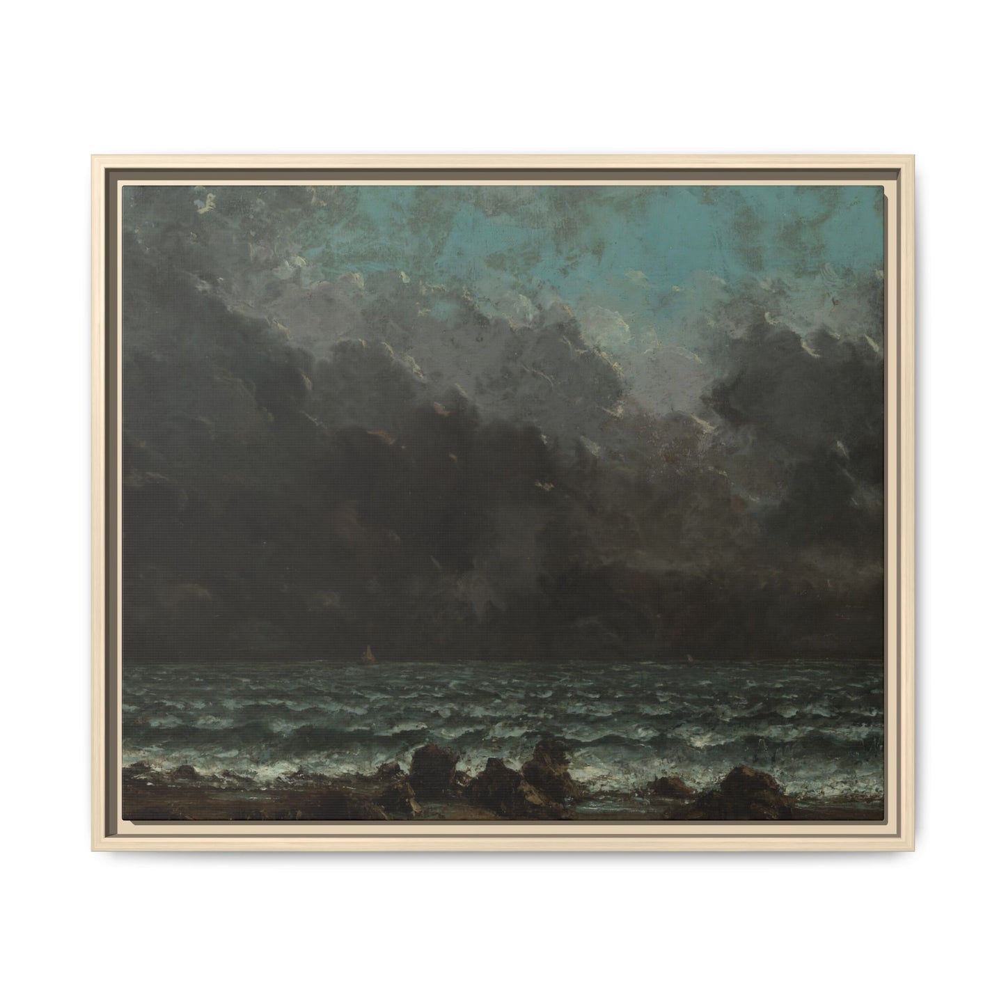Courbet, Gustave - The Sea (1865) - Matte Canvas, Framed