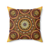 Lion Summer Mandala - Suede Square Pillow