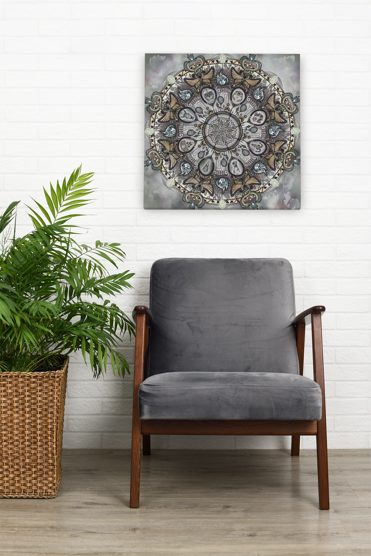 Memento Mori Mandala - Satin Poster