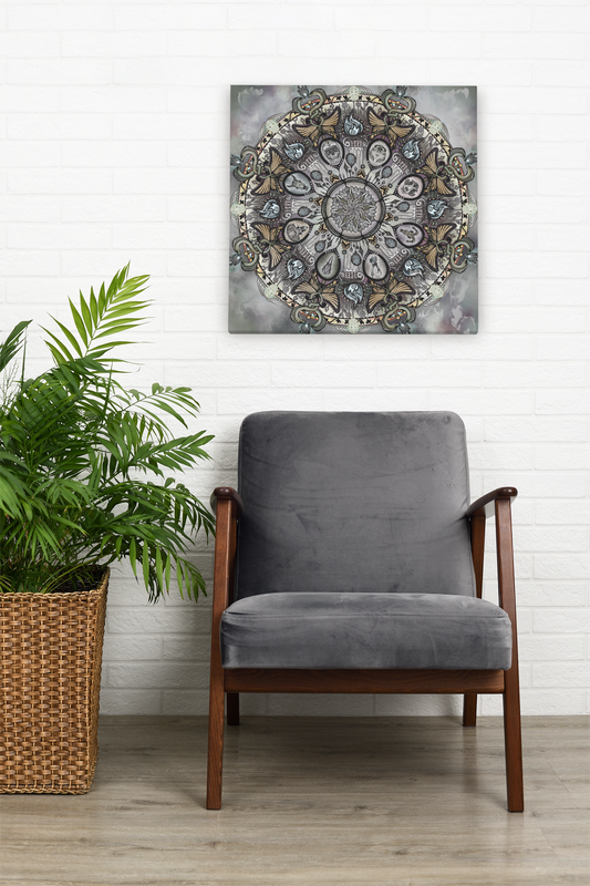 Memento Mori Mandala - Satin Poster